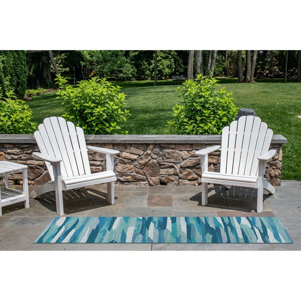 Trans Ocean Liora Manne Capri Cloud Indoor/Outdoor Area Rug - Contemporary Geometric Design For Any Space Blue Polyester,Acrylic Capr8172594