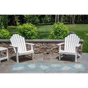 Trans Ocean Liora Manne Carmel Coastal Turtle Indoor/Outdoor Area Rug - Vibrant Beach Style For Any Space Blue Polypropylene,Polyester Crer8841304