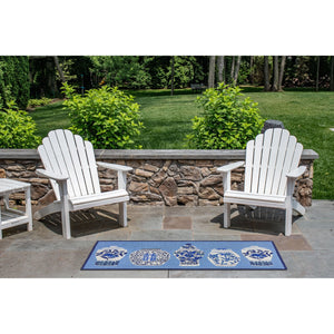 Trans Ocean Liora Manne Frontporch Ginger Jars Indoor/Outdoor Rug - Vibrant Floral Design For Any Space Blue Polyester,Acrylic Ftpr5241003