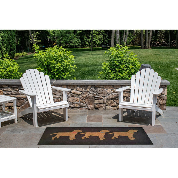 Trans Ocean Liora Manne Frontporch Indoor/Outdoor Rug - Charming Yellow Labs Design Perfect For Pet Lovers Grey Polyester,Acrylic Ftpr5457547