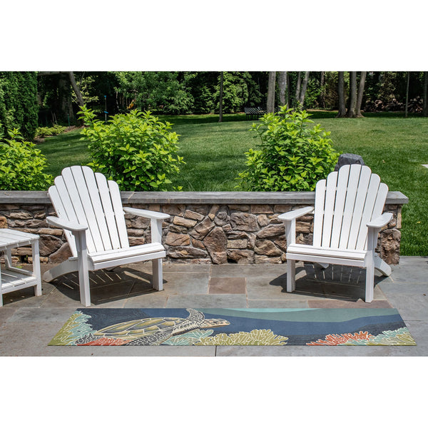 Trans Ocean Liora Manne Ravella Akumal Indoor/Outdoor Area Rug - Coastal Turtle Design For Vibrant Spaces Blue Polypropylene,Acrylic Rvlr8225704