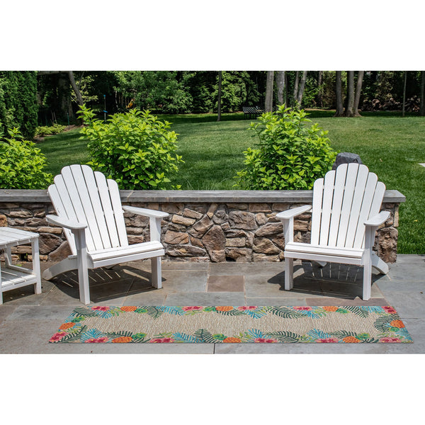 Trans Ocean Liora Manne Ravella Tropical Botanical Area Rug - Hand-tufted, Durable Design For Indoor & Outdoor Spaces Natural Polypropylene,Acrylic Rvlr8228012