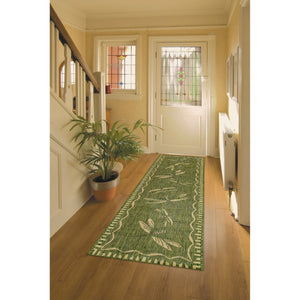 Trans Ocean Liora Manne Carmel Dragonfly Indoor/Outdoor Area Rug – Vibrant Nature Design For Stylish Spaces Green Polypropylene,Polyester Crer8844006