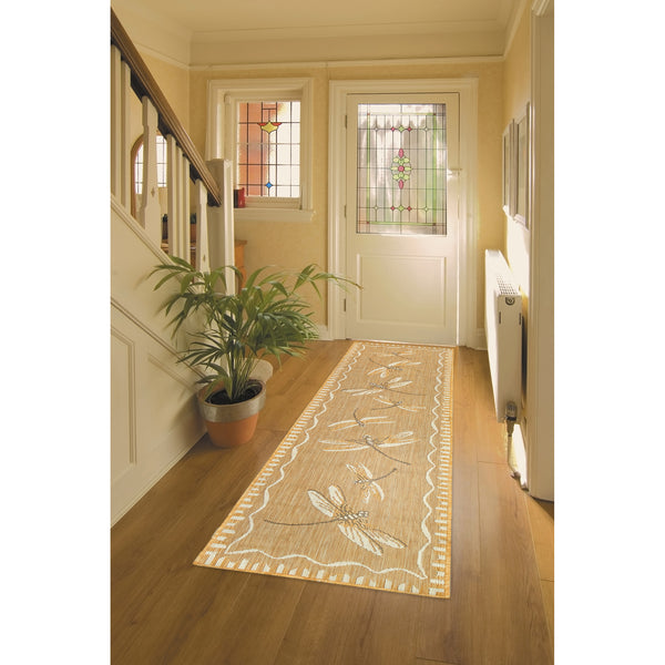 Trans Ocean Liora Manne Carmel Dragonfly Indoor/Outdoor Area Rug – Vibrant Nature Design For Stylish Spaces Beige Polypropylene,Polyester Crer5844022