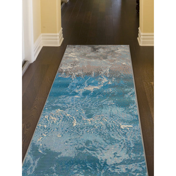 Trans Ocean Liora Manne Marina Coastal Area Rug – Vibrant Graphic Design For Indoor And Outdoor Spaces Blue Polypropylene,Polyester Mnar8806804