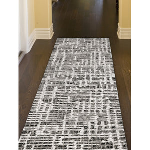 Trans Ocean Liora Manne Savannah Grid Indoor Area Rug - Chic Hand-tufted Wool Design For Modern Living Spaces Grey Wool Pile Svhr8951247