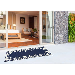 Trans Ocean Liora Manne Capri Coastal Indoor/Outdoor Area Rug - Vibrant Tropical Design For Any Space Blue Polyester,Acrylic Capr5162033