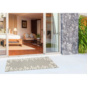 Trans Ocean Liora Manne Capri Coastal Indoor/Outdoor Area Rug - Vibrant Tropical Design For Any Space Silver Polyester,Acrylic Capr5162047