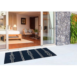 Trans Ocean Liora Manne Capri Ropes Indoor/Outdoor Area Rug - Nautical Stripe Design For Stylish Spaces Navy Polyester,Acrylic Capr5163633