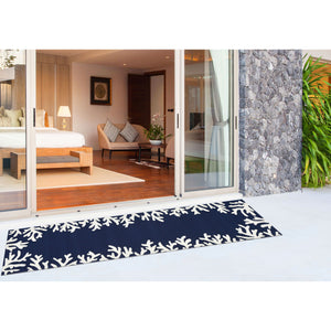 Trans Ocean Liora Manne Capri Coastal Indoor/Outdoor Area Rug - Vibrant Tropical Design For Any Space Blue Polyester,Acrylic Capr8162033
