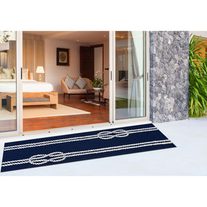 Trans Ocean Liora Manne Capri Ropes Indoor/Outdoor Area Rug - Nautical Stripe Design For Stylish Spaces Navy Polyester,Acrylic Capr8163633