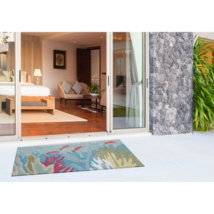 Trans Ocean Liora Manne Ravella Ocean View Hand-tufted Area Rug For Indoor/Outdoor Spaces - Stylish & Durable Blue Polypropylene,Acrylic Rvlr5227503