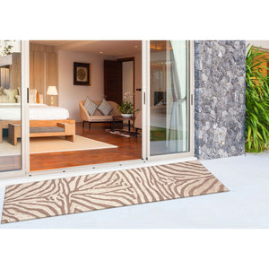 Trans Ocean Liora Manne Ravella Indoor/Outdoor Durable Zebra Print Area Rug - Stylish Addition To Any Space Brown Polypropylene,Acrylic Rvlr8203319
