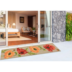Trans Ocean Liora Manne Ravella Icelandic Poppies Area Rug - Stunning Botanical Design For Indoor/Outdoor Spaces Natural Polypropylene,Acrylic Rvlr8227212