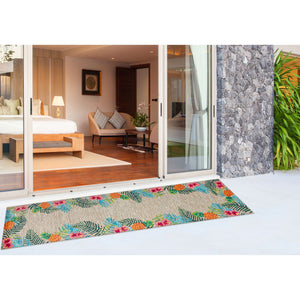 Trans Ocean Liora Manne Ravella Tropical Botanical Area Rug - Hand-tufted, Durable Design For Indoor & Outdoor Spaces Natural Polypropylene,Acrylic Rvlr8228012