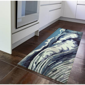 Trans Ocean Liora Manne Capri Wave Indoor/Outdoor Area Rug – Stunning Coastal Design For Elegant Spaces Blue Polyester,Acrylic Capr5175504