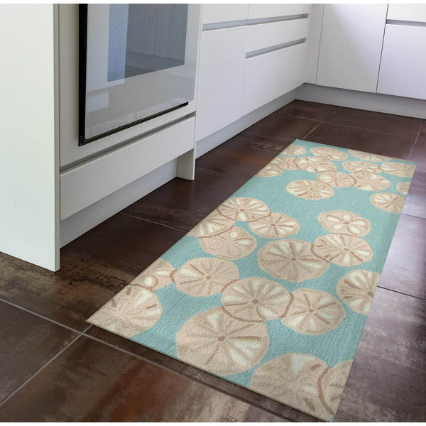 Trans Ocean Liora Handmade Coastal Area Rug - Durable Synthetic Blend With Beach-inspired Design For Any Space Blue Polyester,Acrylic Capr5175606