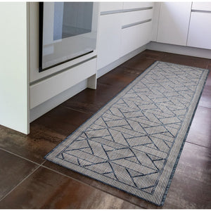 Trans Ocean Liora Manne Carmel Pyramid Indoor/Outdoor Area Rug - Contemporary Geometric Design For Stylish Spaces Navy Polypropylene,Polyester Crer8849633