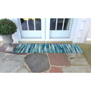 Trans Ocean Liora Manne Capri Cloud Indoor/Outdoor Area Rug - Contemporary Geometric Design For Any Space Blue Polyester,Acrylic Capr8172594