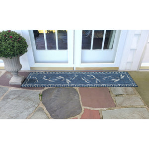 Trans Ocean Liora Manne Carmel Dragonfly Indoor/Outdoor Area Rug – Vibrant Nature Design For Stylish Spaces Navy Polypropylene,Polyester Crer5844033