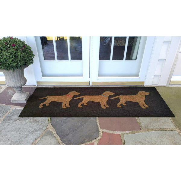 Trans Ocean Liora Manne Frontporch Indoor/Outdoor Rug - Charming Yellow Labs Design Perfect For Pet Lovers Grey Polyester,Acrylic Ftpr5457547
