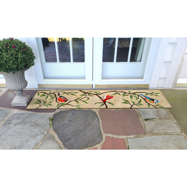 Trans Ocean Liora Manne Ravella Birds On Branches Indoor/Outdoor Area Rug - Whimsical Garden Decor Piece Natural Polypropylene,Acrylic Rvlr8227012