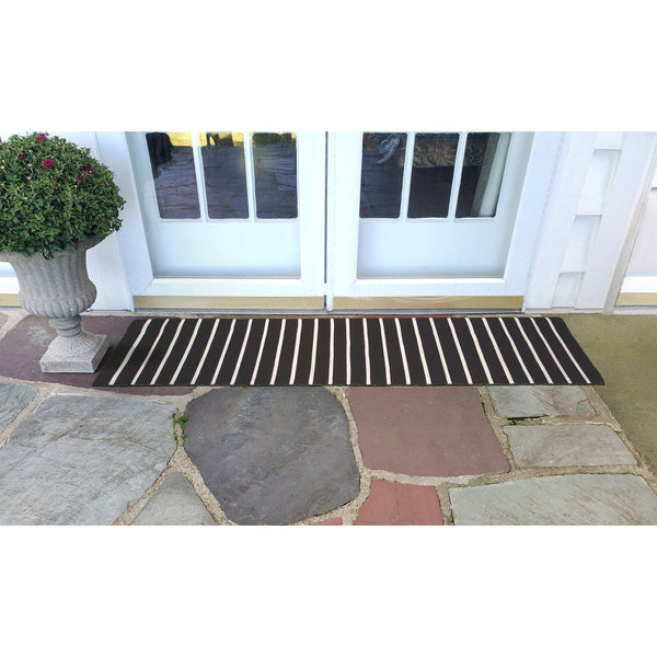 Trans Ocean Liora Manne Sorrento Hand Woven Indoor/Outdoor Area Rug - Stylish, Fade-resistant, Versatile Design Black Polyester,Acrylic Srnr8630548