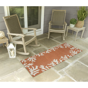 Trans Ocean Liora Manne Capri Coastal Indoor/Outdoor Area Rug - Vibrant Tropical Design For Any Space Orange Polyester,Acrylic Capr5162017