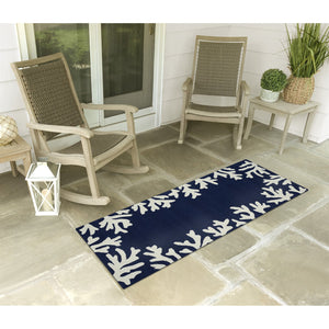 Trans Ocean Liora Manne Capri Coastal Indoor/Outdoor Area Rug - Vibrant Tropical Design For Any Space Blue Polyester,Acrylic Capr5162033