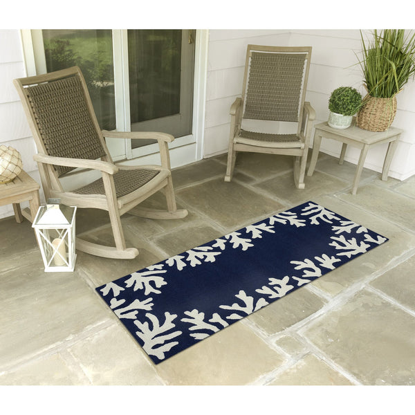 Trans Ocean Liora Manne Capri Coastal Indoor/Outdoor Area Rug - Vibrant Tropical Design For Any Space Blue Polyester,Acrylic Capr5162033