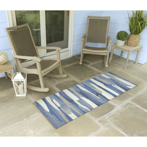 Trans Ocean Liora Manne Capri Cloud Indoor/Outdoor Area Rug - Contemporary Geometric Design For Any Space Blue Polyester,Acrylic Capr5172523