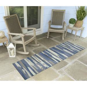 Trans Ocean Liora Manne Capri Cloud Indoor/Outdoor Area Rug - Contemporary Geometric Design For Any Space Blue Polyester,Acrylic Capr8172523