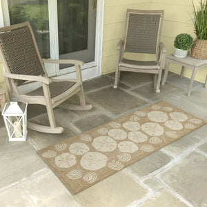 Trans Ocean Liora Manne Frontporch Shell Toss Indoor/Outdoor Pillow - Coastal Chic Accent For Any Space Natural Polyester,Acrylic Ftpr5140822