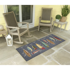 Trans Ocean Liora Manne Frontporch Hand-tufted Indoor/Outdoor Rug - Stylish Sports-themed Mat For Cabins Grey Polyester,Acrylic Ftpr5242047