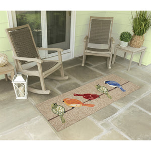 Trans Ocean Liora Manne Frontporch Birds Indoor/Outdoor Area Rug - Beautifully Crafted For Transitional Spaces Natural Polyester,Acrylic Ftpr5445712
