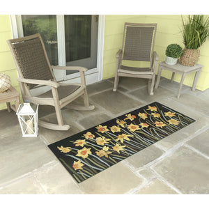 Trans Ocean Liora Manne Frontporch Daffodil Indoor/Outdoor Area Rug - Vibrant Floral Design For Any Space Green Polyester,Acrylic Ftpr5456006