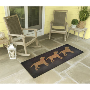 Trans Ocean Liora Manne Frontporch Indoor/Outdoor Rug - Charming Yellow Labs Design Perfect For Pet Lovers Grey Polyester,Acrylic Ftpr5457547