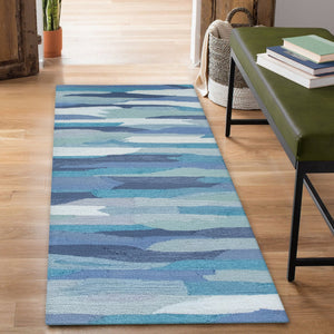 Trans Ocean Liora Manne Capri Cloud Indoor/Outdoor Area Rug - Contemporary Geometric Design For Any Space Blue Polyester,Acrylic Capr5172594