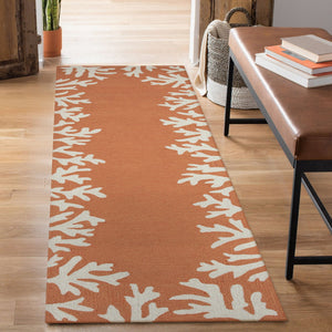 Trans Ocean Liora Manne Capri Coastal Indoor/Outdoor Area Rug - Vibrant Tropical Design For Any Space Orange Polyester,Acrylic Capr8162017
