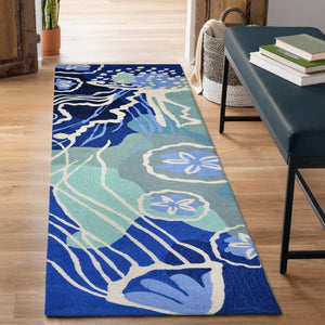 Trans Ocean Liora Manne Capri Jelly Fish Indoor/Outdoor Area Rug - Vibrant Coastal Design For Any Space Blue Polyester,Acrylic Capr8166504
