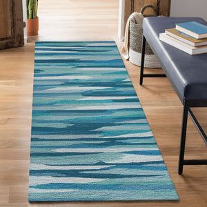 Trans Ocean Liora Manne Capri Cloud Indoor/Outdoor Area Rug - Contemporary Geometric Design For Any Space Blue Polyester,Acrylic Capr8172594