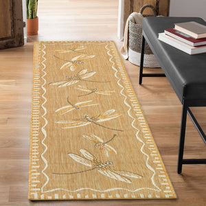 Trans Ocean Liora Manne Carmel Dragonfly Indoor/Outdoor Area Rug – Vibrant Nature Design For Stylish Spaces Beige Polypropylene,Polyester Crer5844022