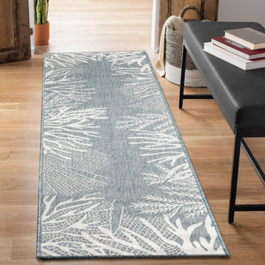 Trans Ocean Liora Manne Carmel Reef Border Indoor/Outdoor Area Rug - Elegant Coastal Design For Any Space Blue Polypropylene,Polyester Crer5849804