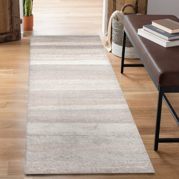 Trans Ocean Liora Manne Fiord Stripe Indoor Area Rug - Durable Transitional Design With Warm Earth Tones Natural Polyester Fidr8632412