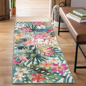 Trans Ocean Liora Manne Impressions Paradise Indoor Mat - Vibrant Floral Design For A Tropical Touch Indoors Multi Polyester Iprr5293144
