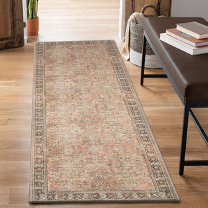 Trans Ocean Liora Manne Inspirations Sarouk Indoor Area Rug – Elegant Floral Medallion Design For Any Space Orange Polyester Ispr8111537