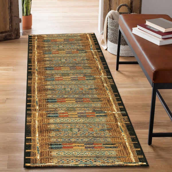 Trans Ocean Liora Manne Marina Tribal Stripe Indoor/Outdoor Pillow - Vibrant Geometric Accent For Any Space Gold Polypropylene,Polyester Mnar8805709