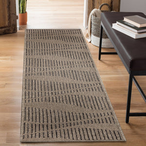 Trans Ocean Liora Manne Monaco Wave Indoor/Outdoor Area Rug - Stylish Transitional Design For Any Space Natural Polypropylene Mocr8627612