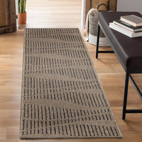 Trans Ocean Liora Manne Monaco Wave Indoor/Outdoor Area Rug - Stylish Transitional Design For Any Space Natural Polypropylene Mocr8627612