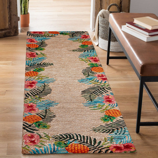 Trans Ocean Liora Manne Ravella Tropical Botanical Area Rug - Hand-tufted, Durable Design For Indoor & Outdoor Spaces Natural Polypropylene,Acrylic Rvlr8228012